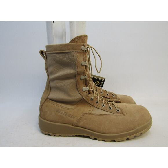 EUC Belleville Mens Sz 12.5 R Tan Suede Gore-Tex Combat Tactical Military Boots main image 3